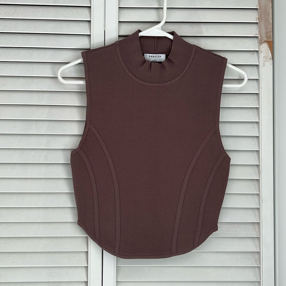 Mock neck tank top